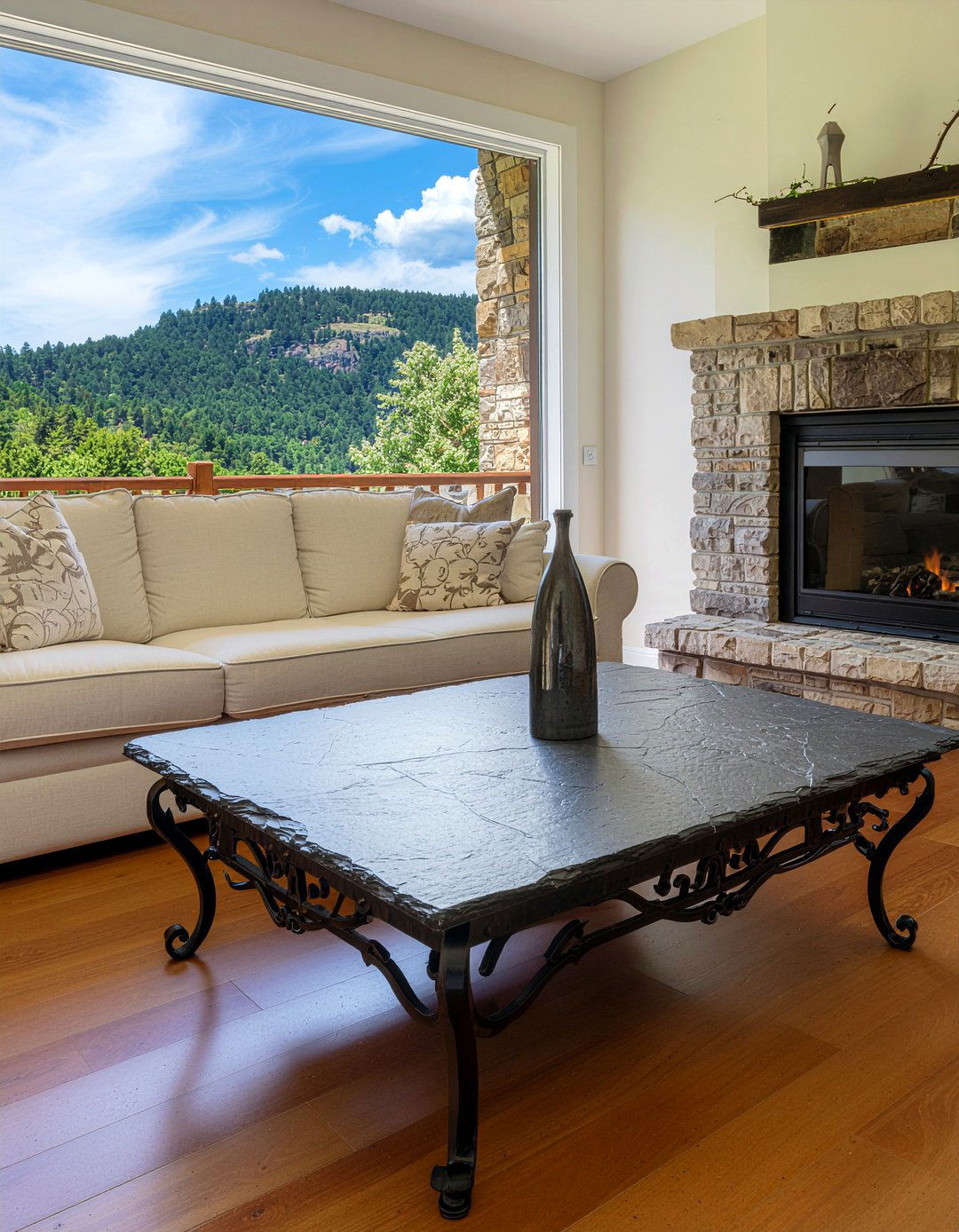 Wrought Iron Coffee Table - 30 living room mountain furniture ideas