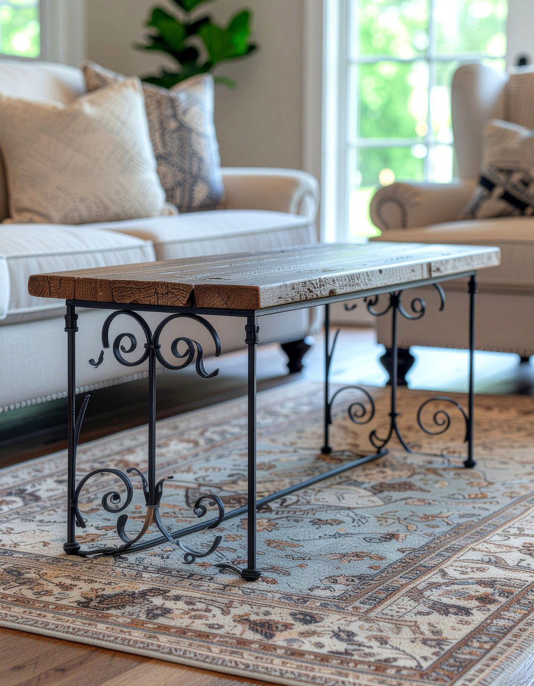 Wrought Iron Coffee Table - 30 living room rustic furniture ideas