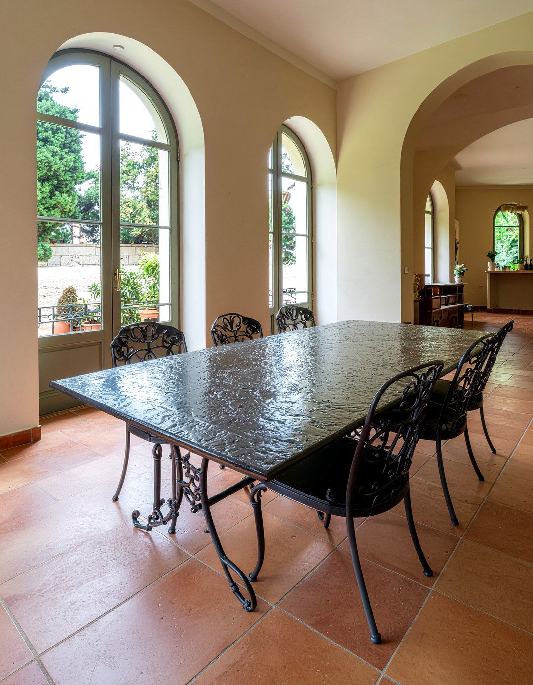 Wrought Iron Dining Table - 30 metal dining table ideas