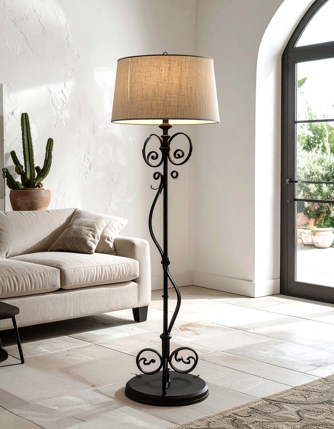 Wrought Iron Floor Lamp - 30 vintage lamp ideas
