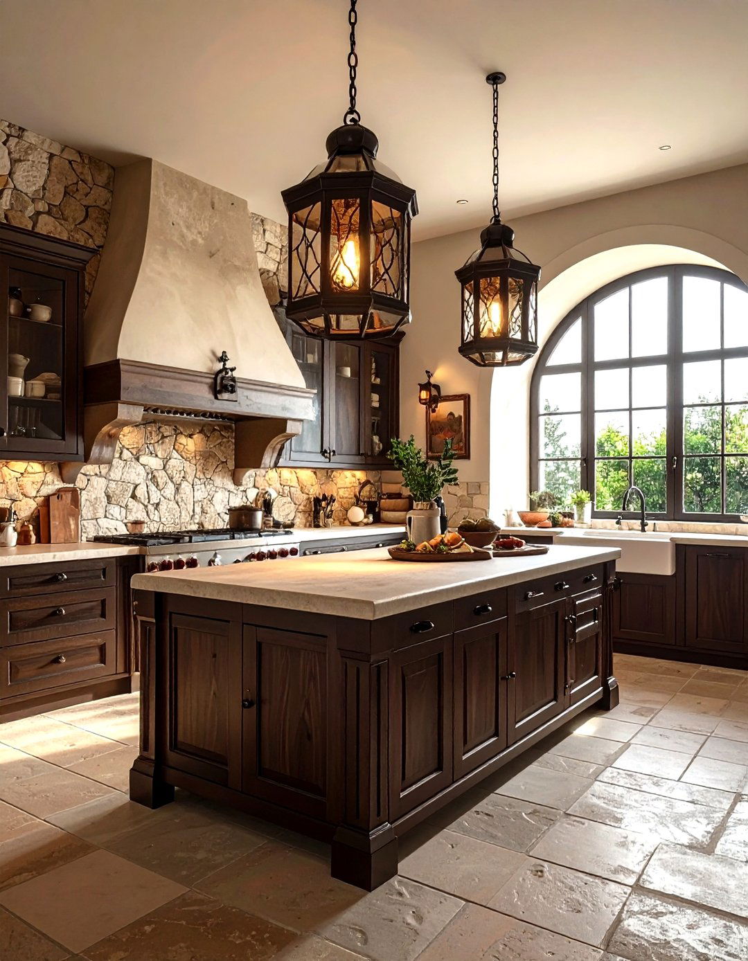 Wrought Iron Lantern - 30 metal pendant kitchen ideas