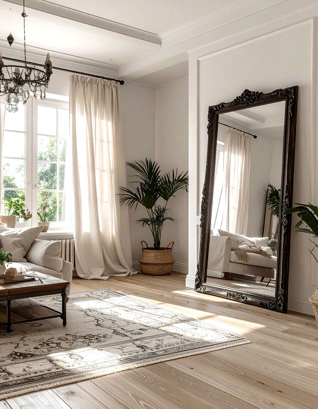 Wrought Iron Mirror Frame - 30 living room wrought iron ideas