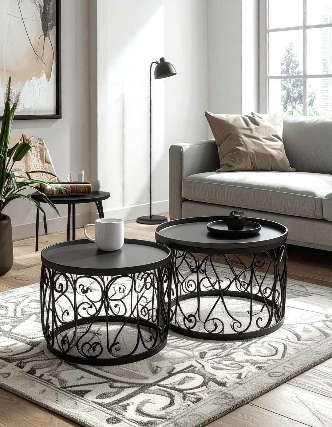 Wrought Iron Nesting Tables - 30 living room wrought iron ideas