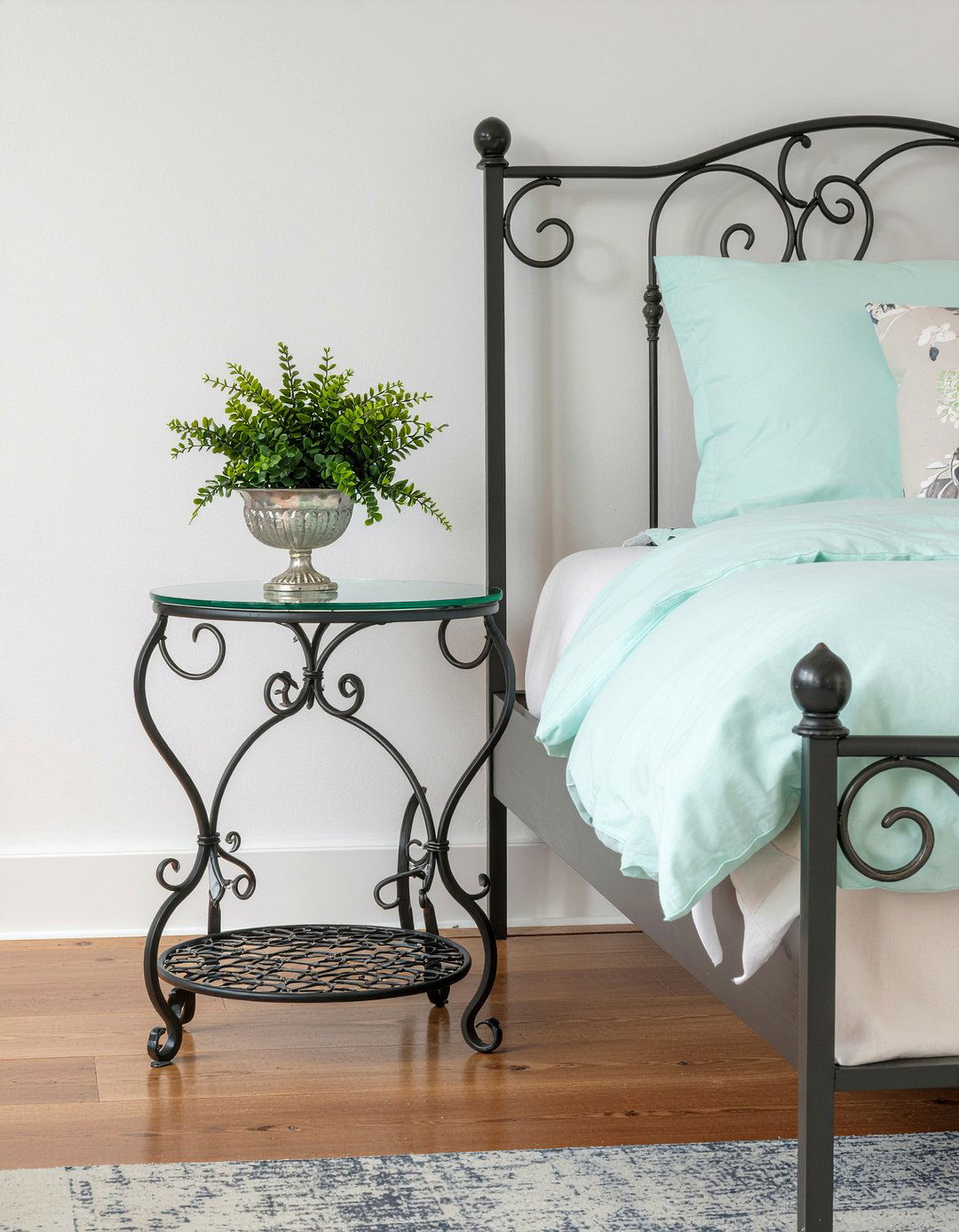 Wrought Iron Nightstand - 30 bedroom vintage nightstands