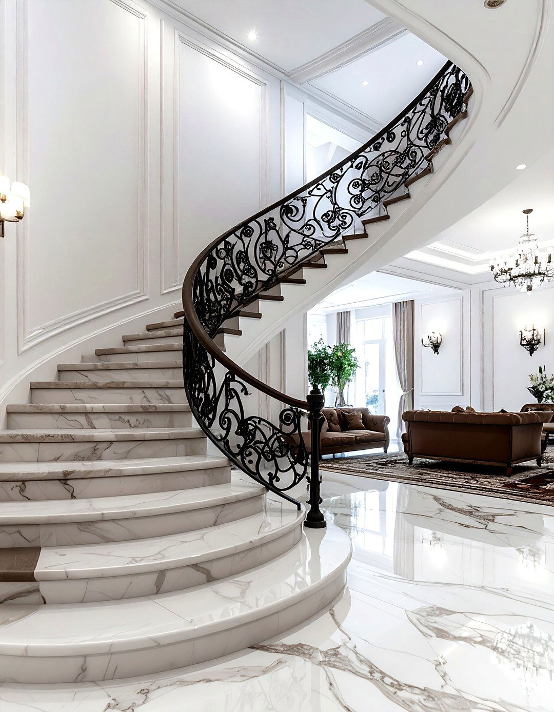 Wrought Iron Railing - 30 living room wrought iron ideas