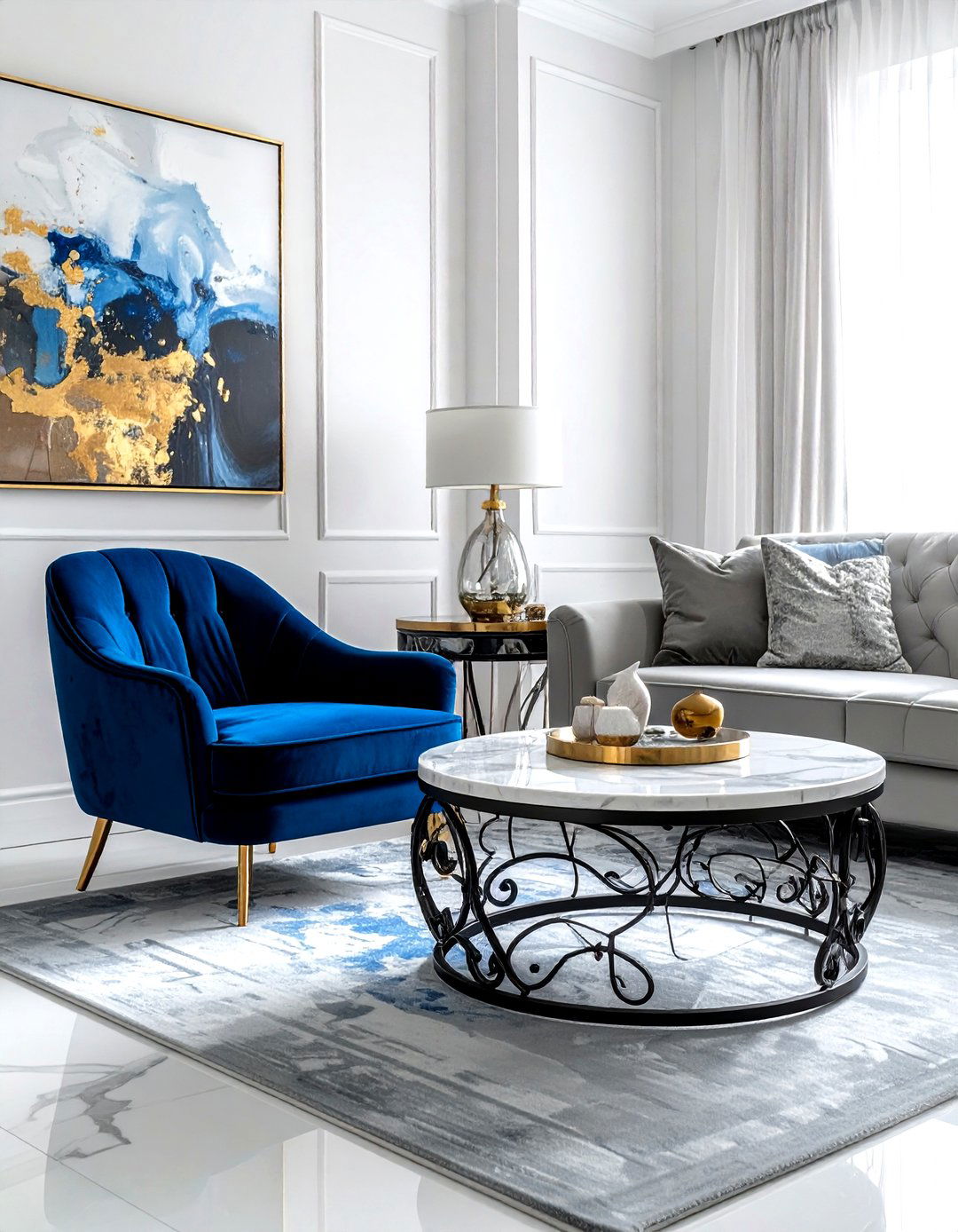 Wrought Iron Side Table - 30 living room wrought iron ideas