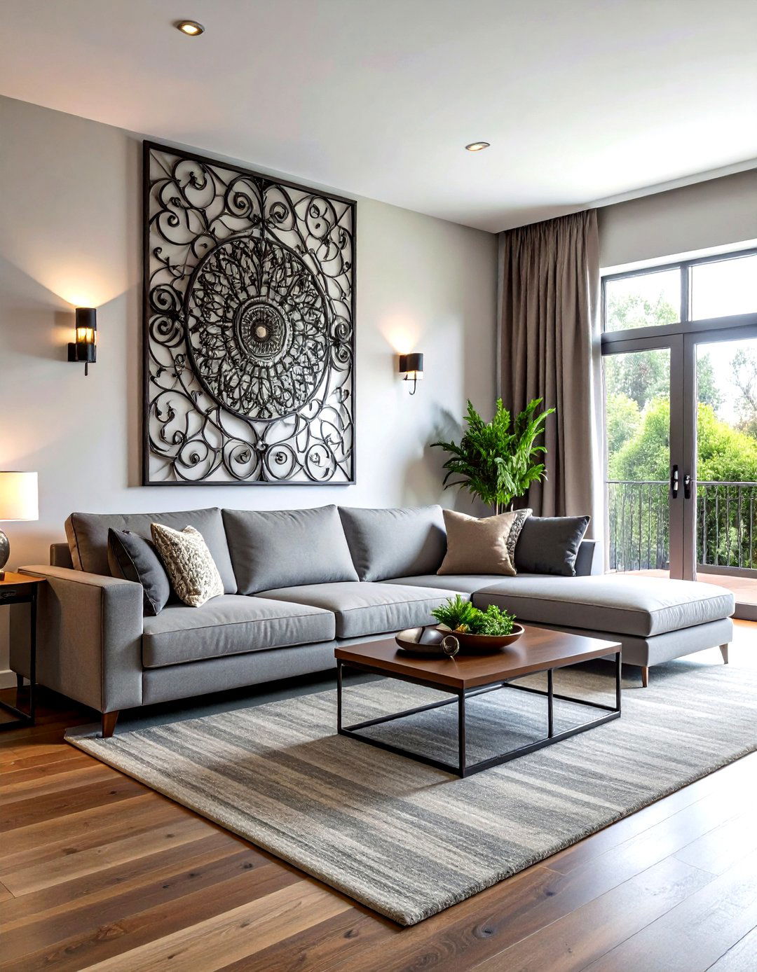 Wrought Iron Wall Art - 30 living room wrought iron ideas