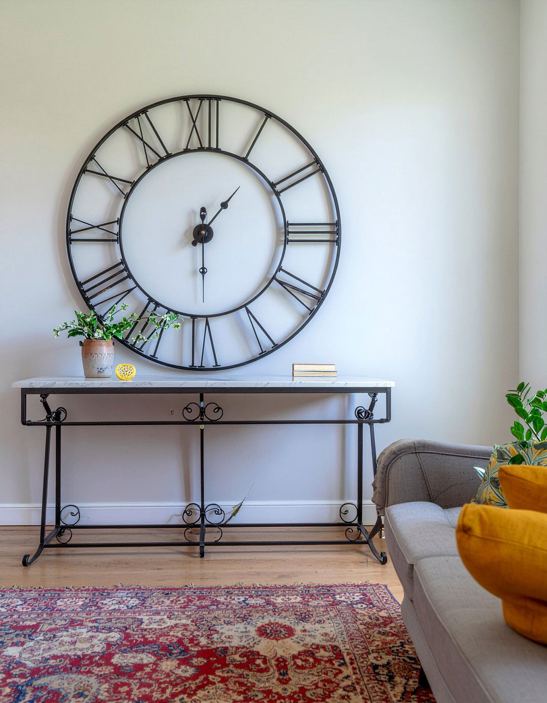 Wrought Iron Wall Clock - 30 living room vintage clocks