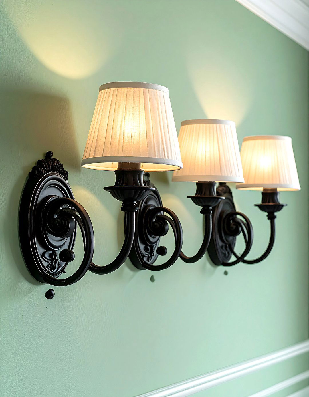 Wrought Iron Wall Sconces - 30 shabby chic bedroom ideas