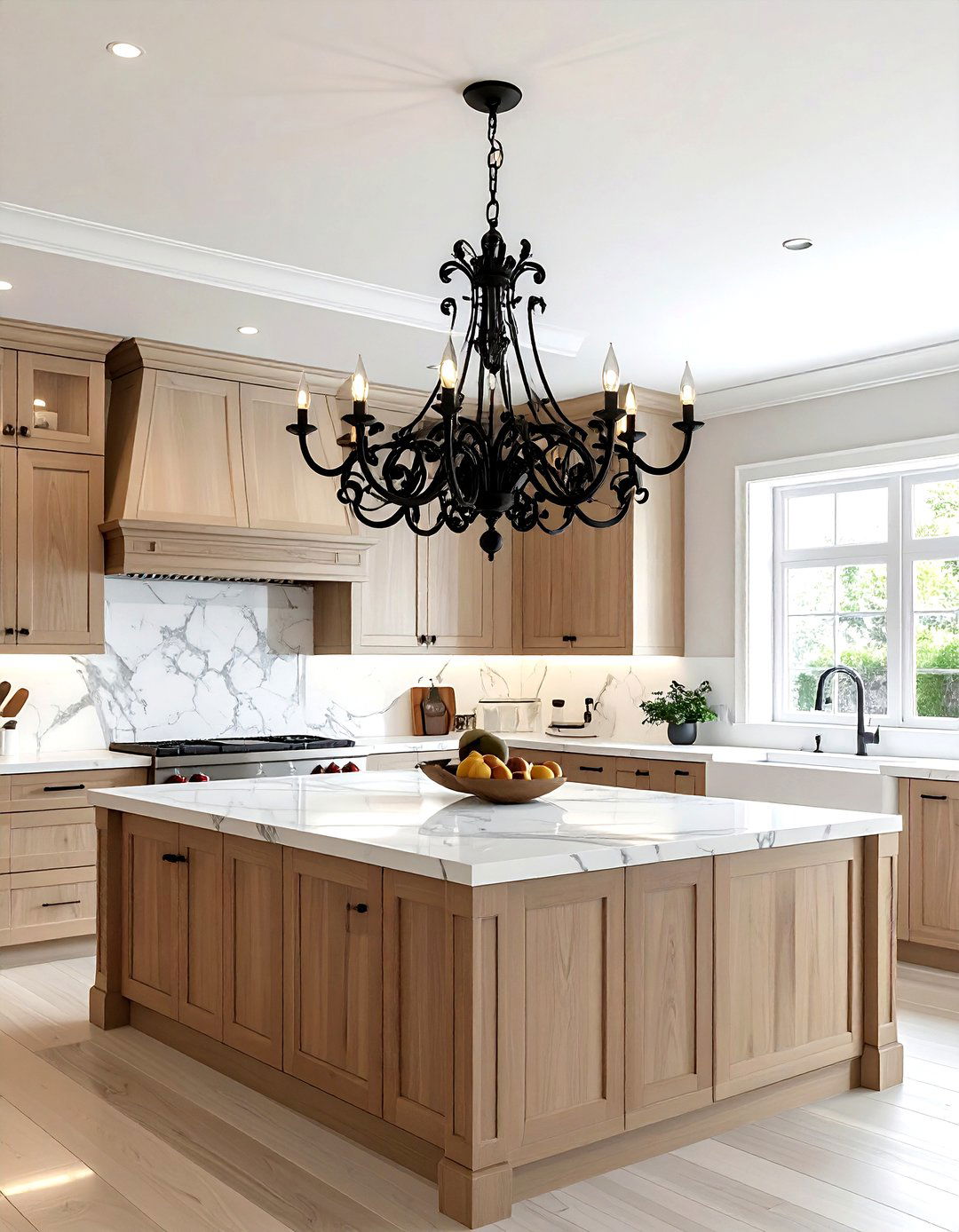 Wrought iron light fixture - 30 Mediterranean kitchen ideas