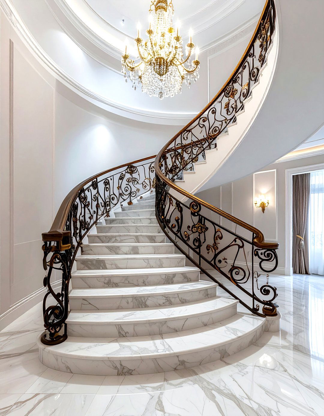 Wrought iron railing - 30 stair railing ideas