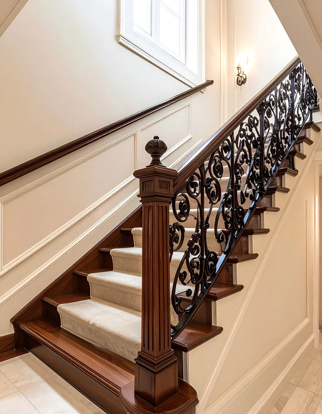 Wrought iron stair spindles - 30 stairway decor ideas
