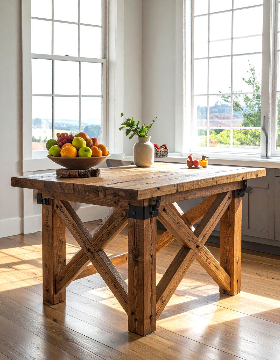 X base trestle table - 30 trestle dining table ideas