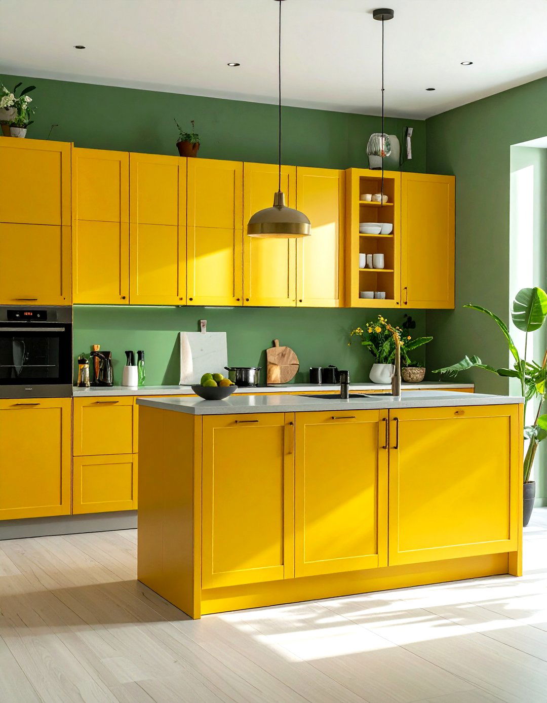 Yellow And Green Kitchen - 30 yellow kitchen ideas