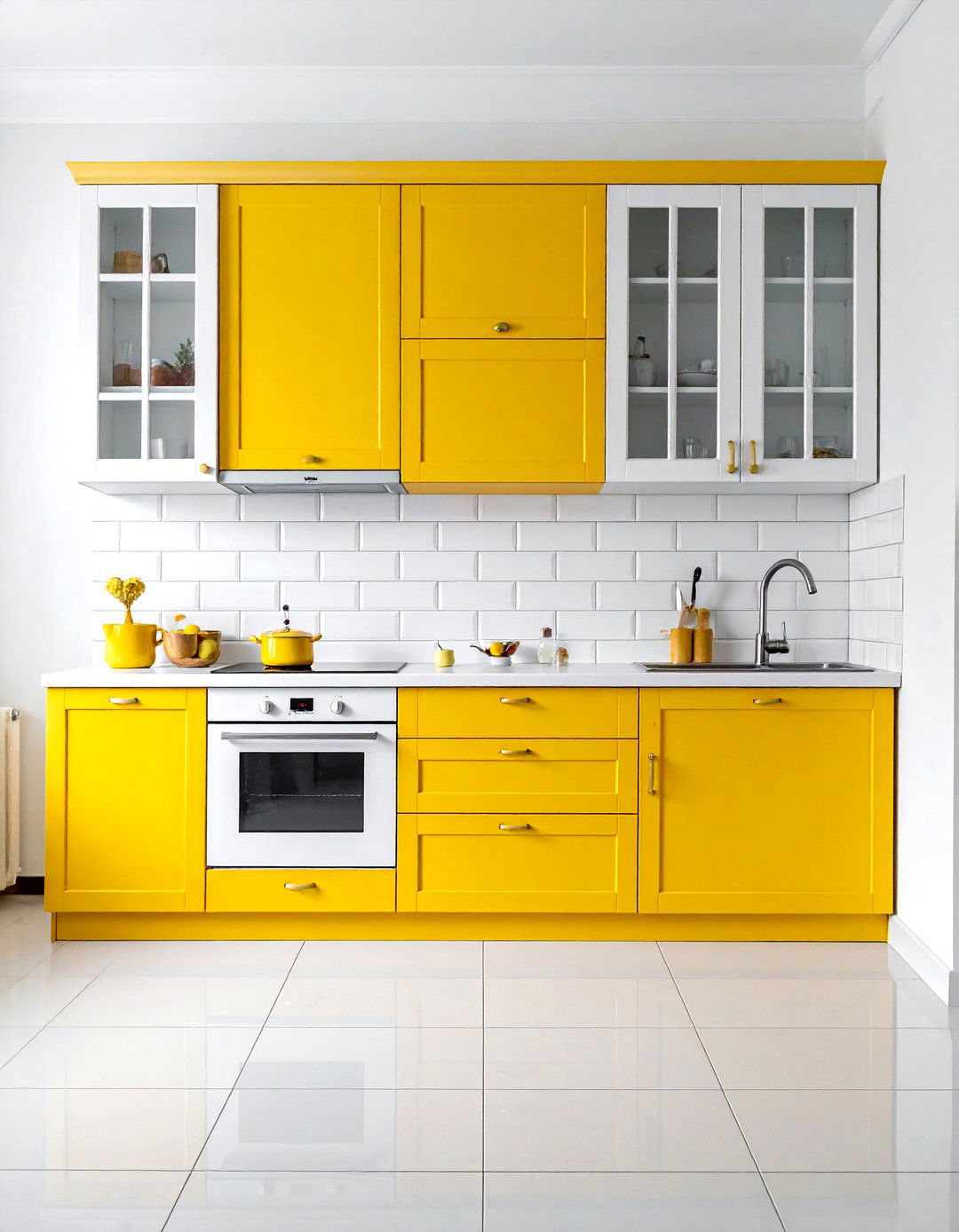 Yellow And White Kitchen - 30 yellow kitchen ideas