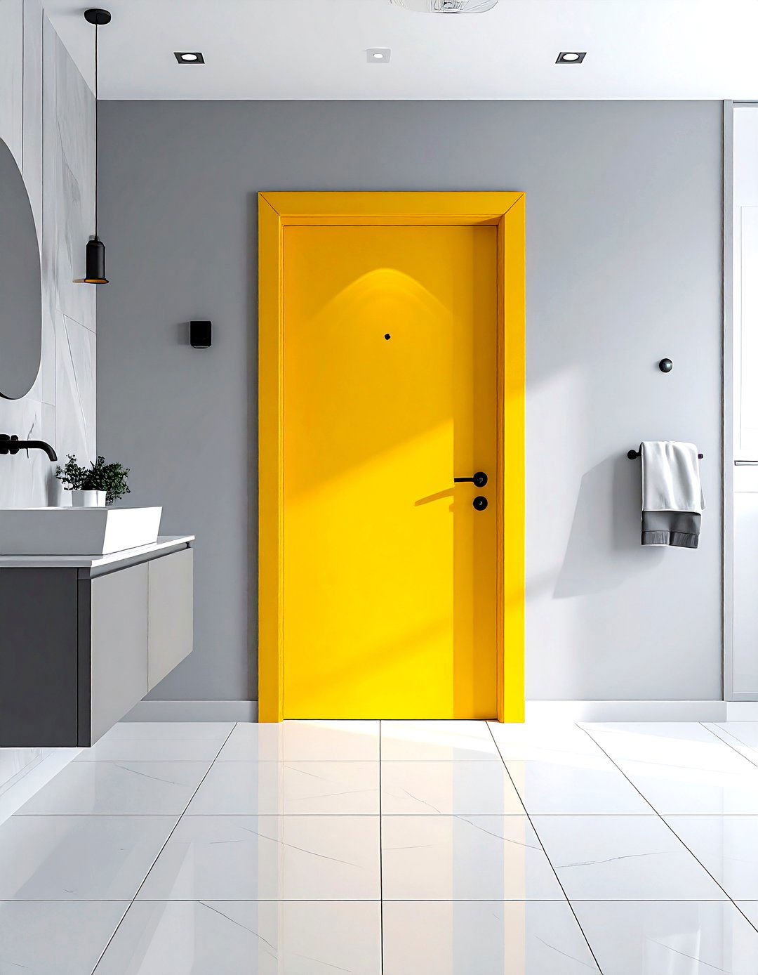 Yellow Door Gray Bathroom - 30 gray and yellow bathroom ideas