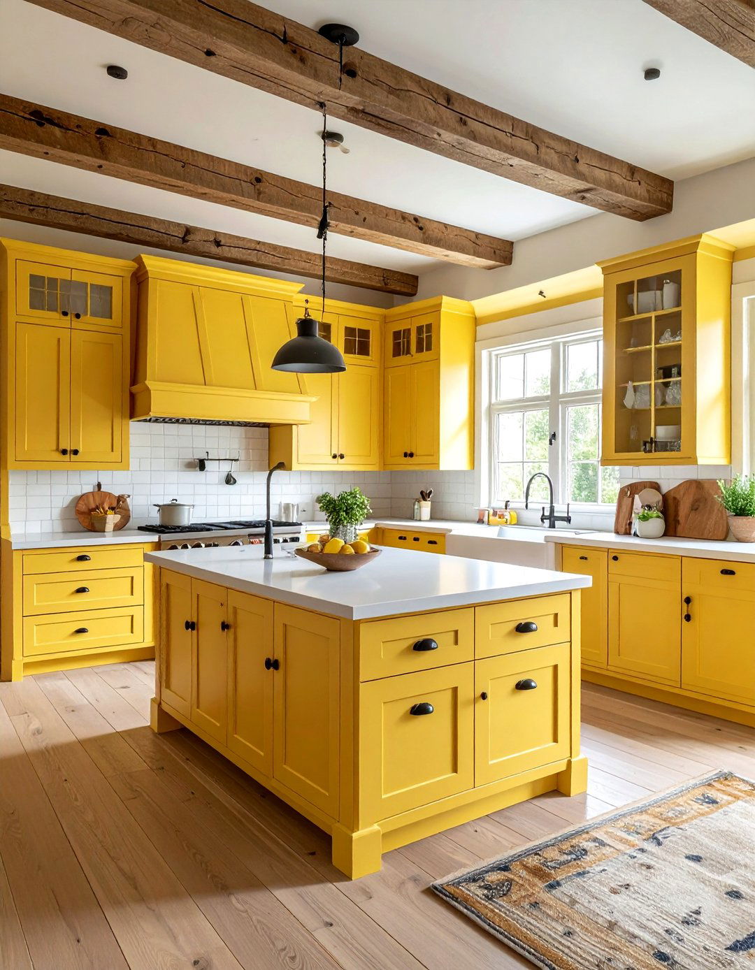 Yellow Farmhouse Kitchen - 30 yellow kitchen ideas