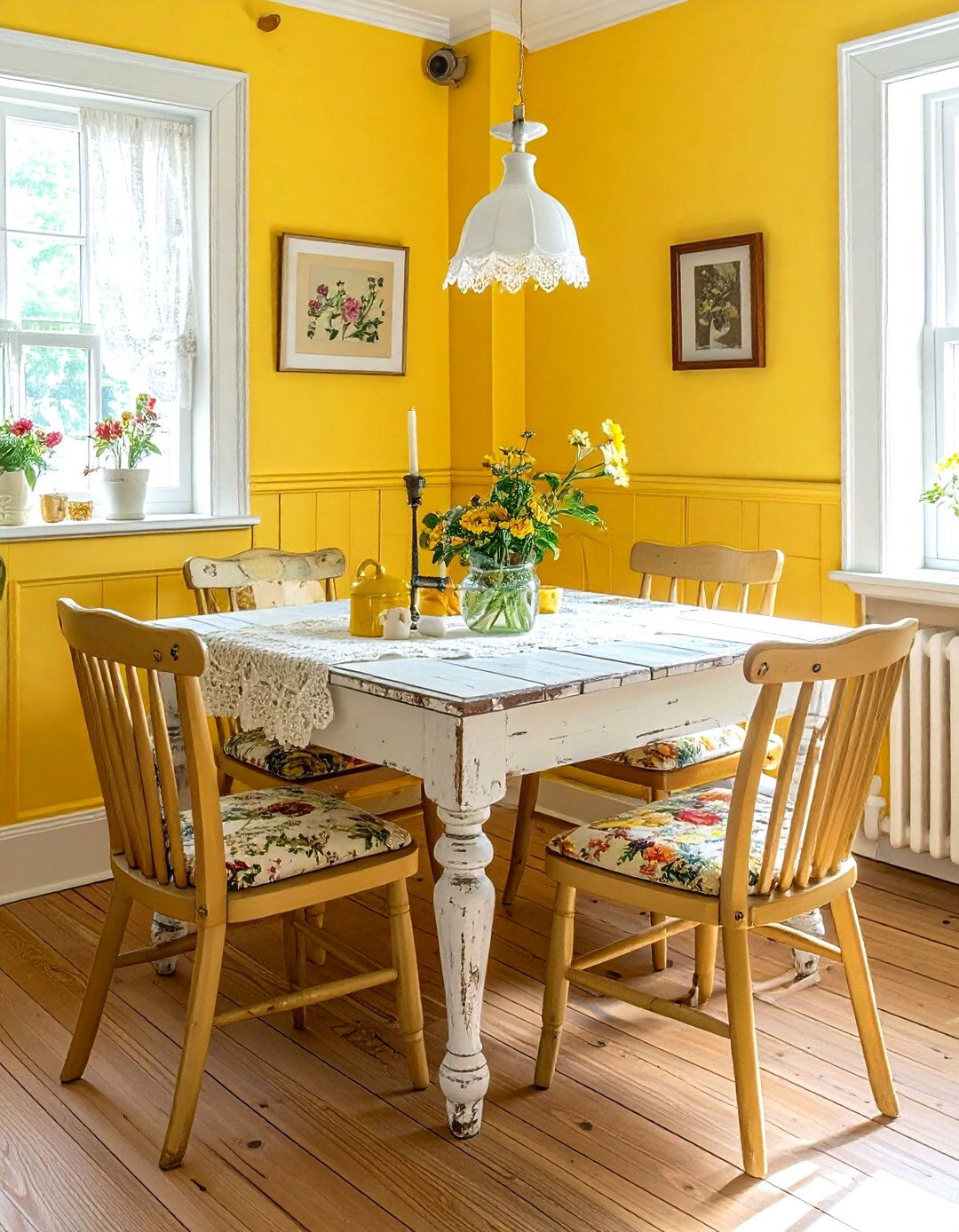 Yellow Geometric Wallpaper - 30 yellow bathroom decor ideas