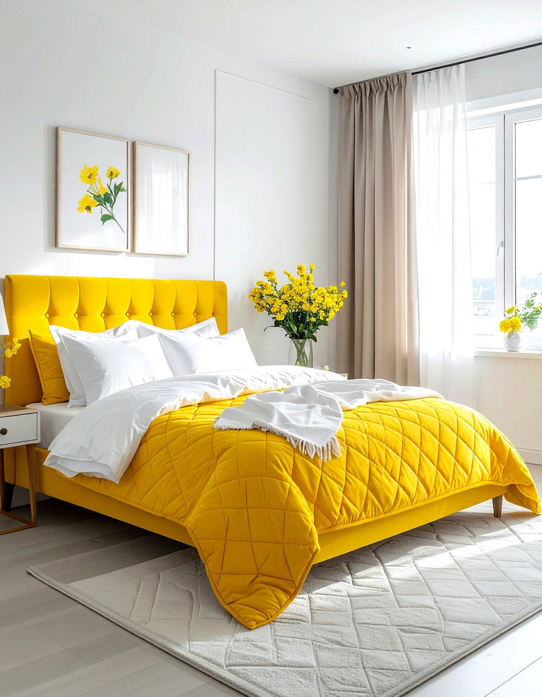 Yellow Guest Bedroom - 30 bright yellow bedroom ideas
