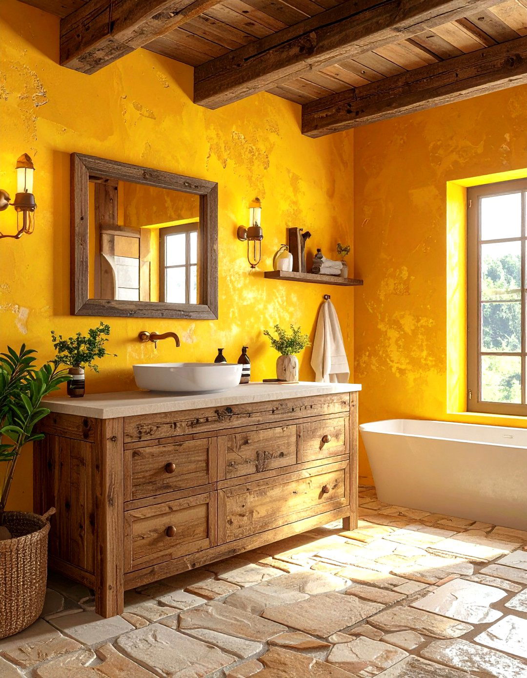 Yellow Industrial Dining Room - 30 yellow dining room decor ideas