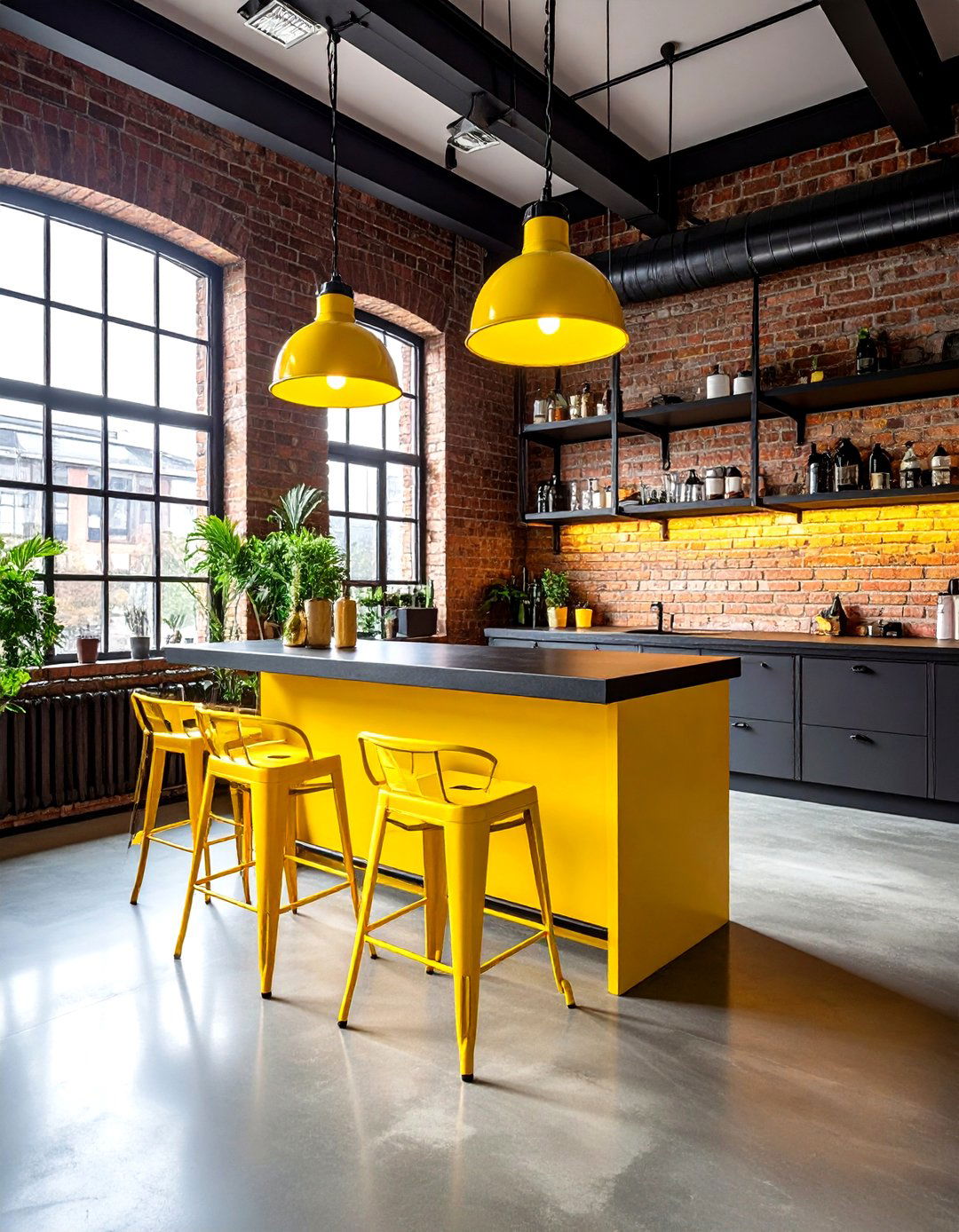 Yellow Industrial Style - 30 yellow decor ideas
