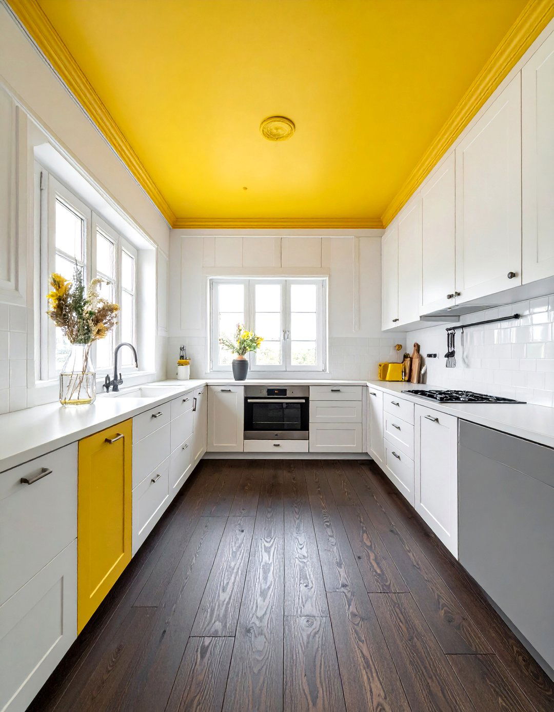 Yellow Kitchen Ceiling - 30 yellow kitchen ideas