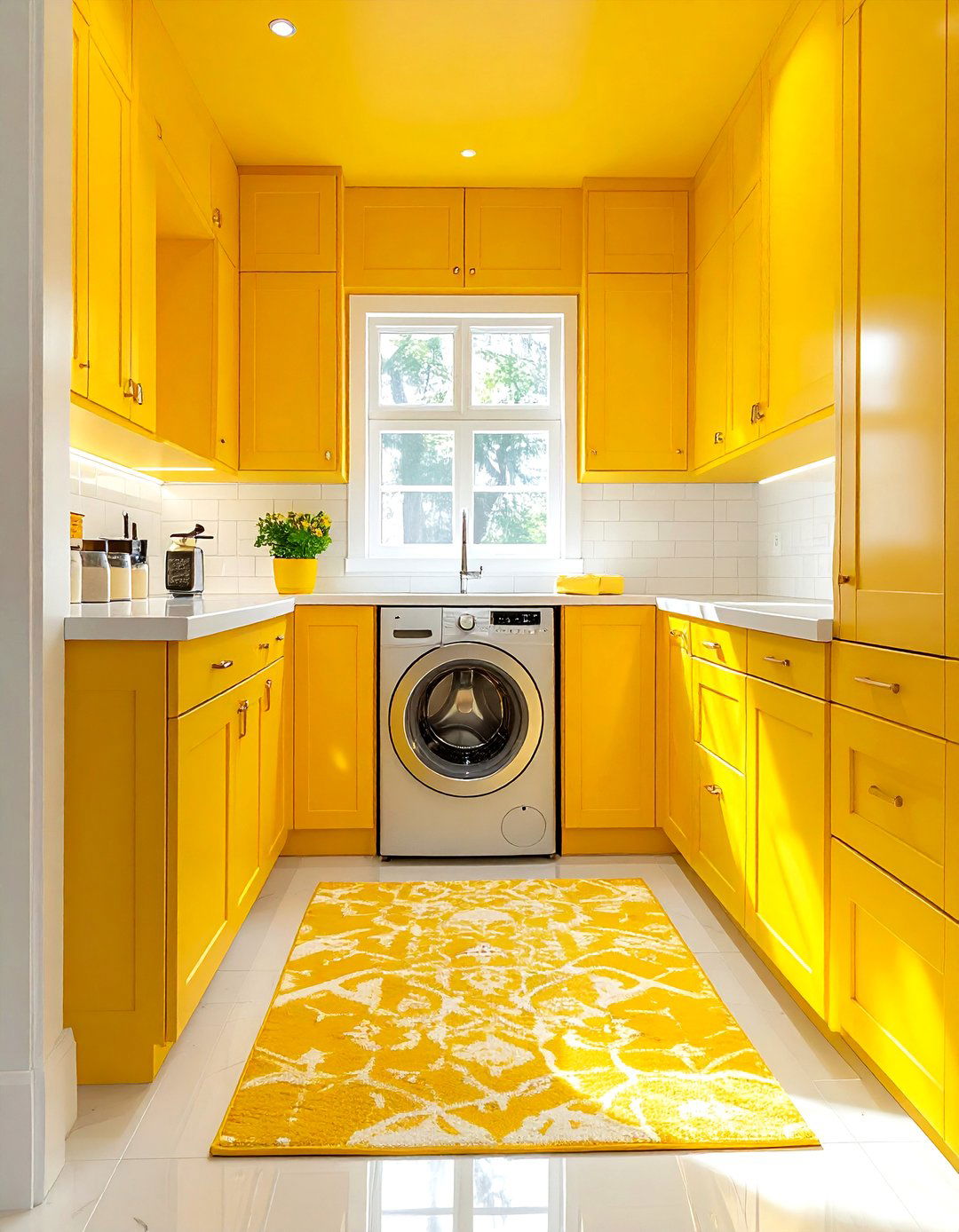 Yellow Laundry Room - 30 yellow decor ideas