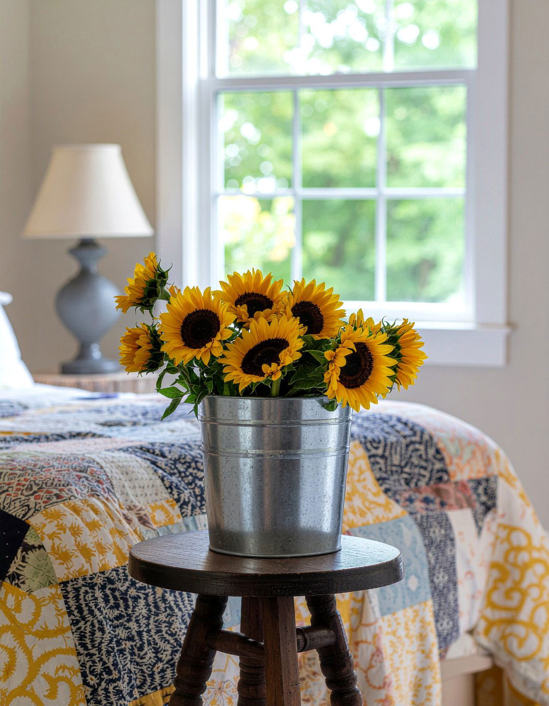 Yellow Sunflower Decor - 30 bedroom faux flowers