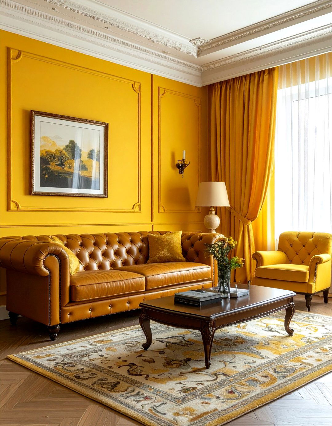 Yellow Traditional Living Room - 30 yellow decor ideas