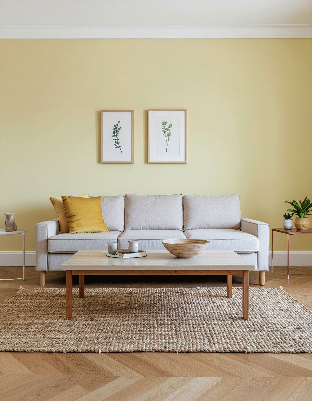 Yellow and beige living room - 30 living room yellow walls