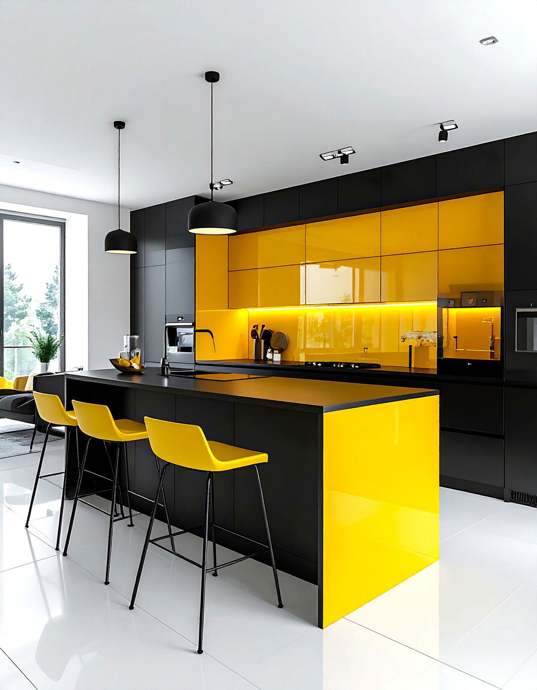 Yellow and black kitchen - 30 bright yellow kitchen ideas