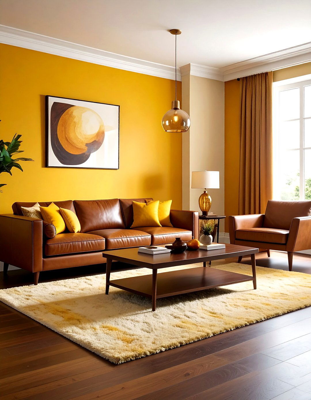 Yellow and brown living room - 30 yellow living room decor ideas