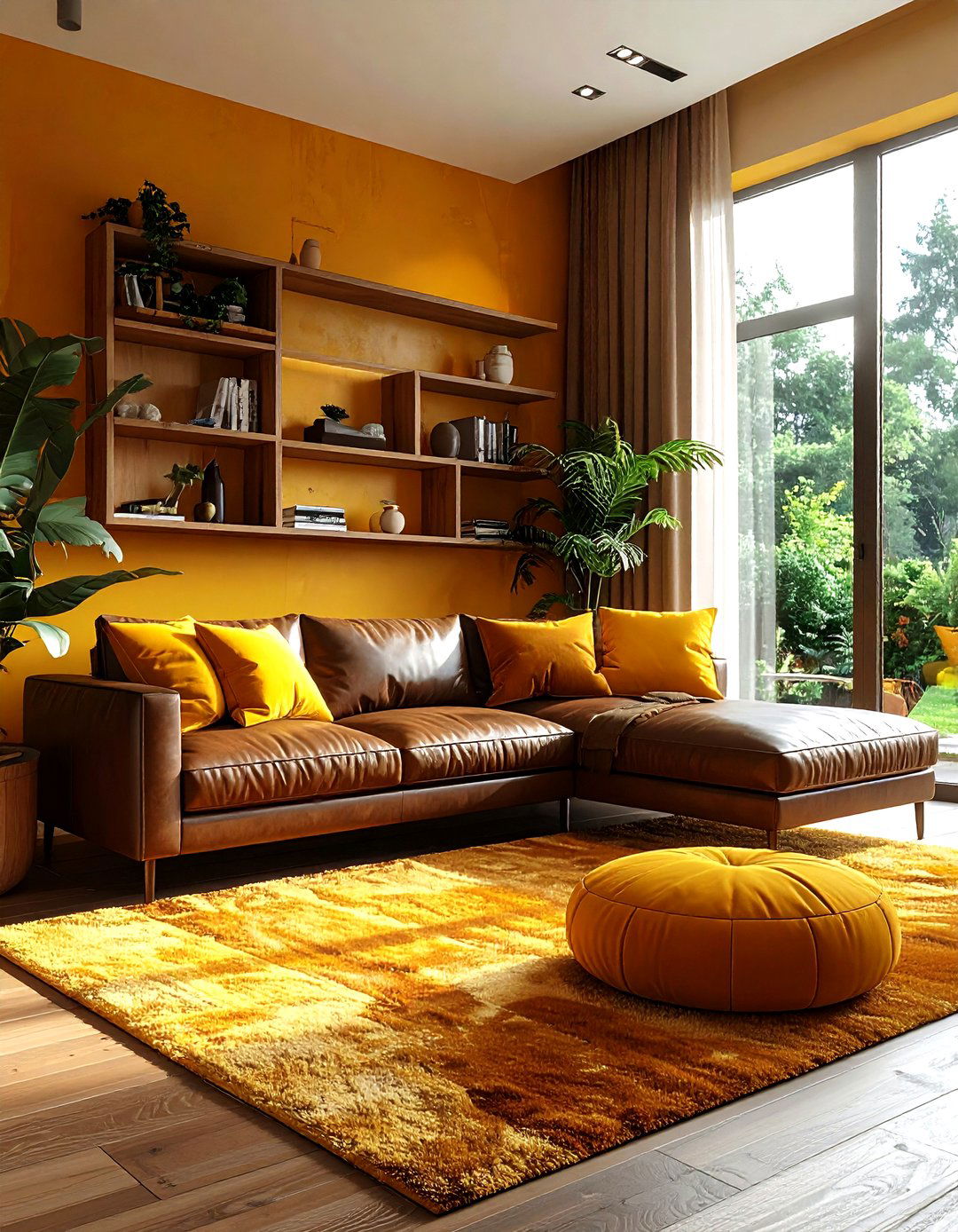 Yellow and brown living room - 30 yellow living room ideas