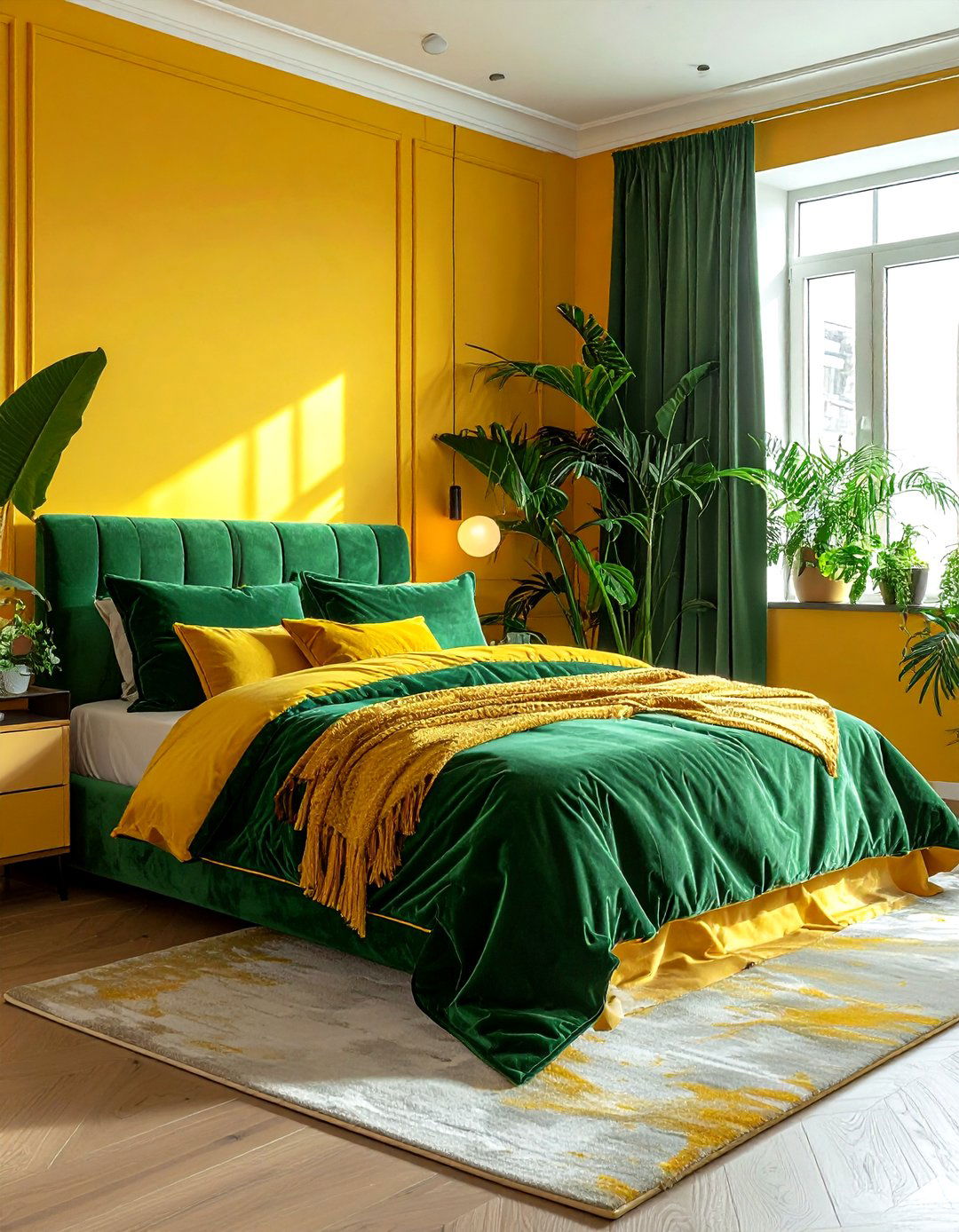 Yellow and green bedroom - 30 yellow bedroom decor ideas