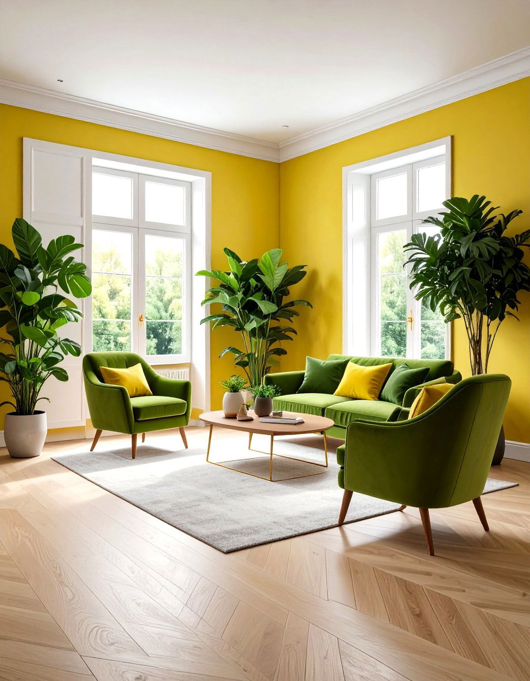 Yellow and green living room - 30 yellow living room decor ideas