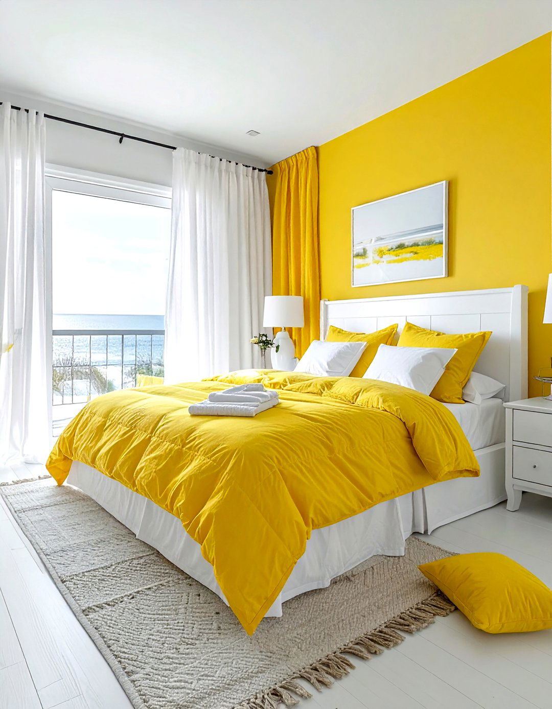 Yellow and white bedroom - 30 yellow bedroom decor ideas