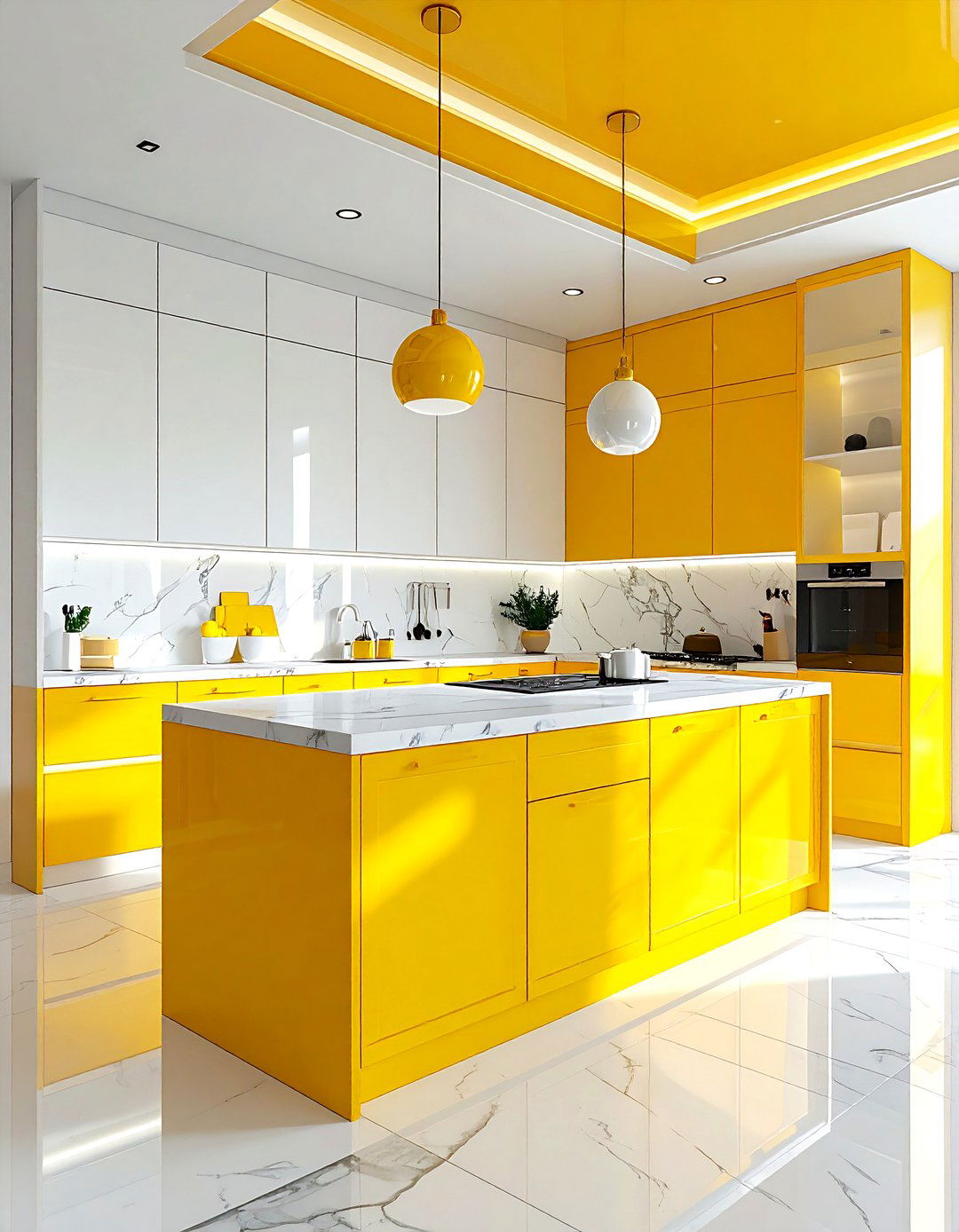 Yellow and white kitchen - 30 bright yellow kitchen ideas