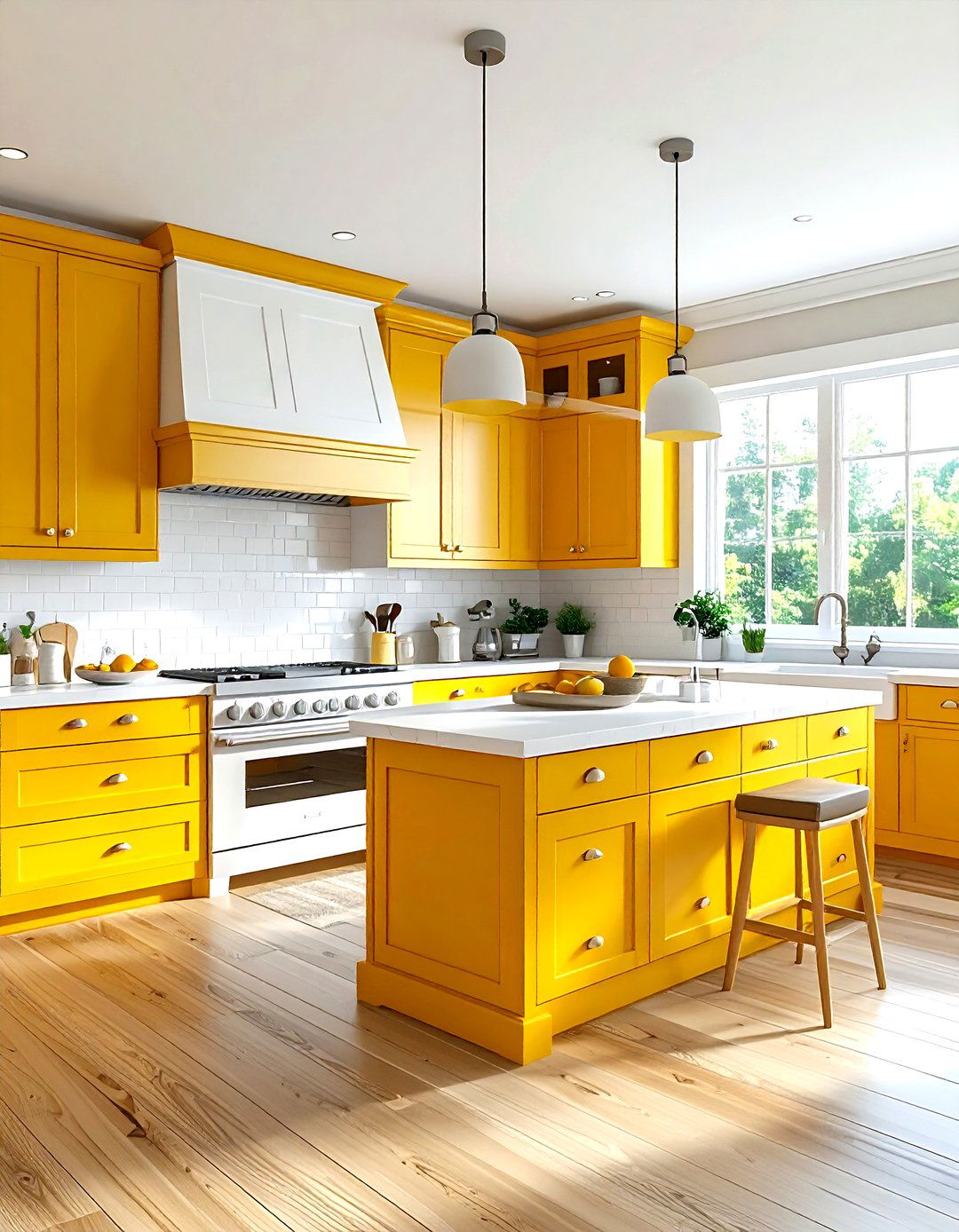Yellow and white shaker kitchen - 30 yellow and white kitchen ideas
