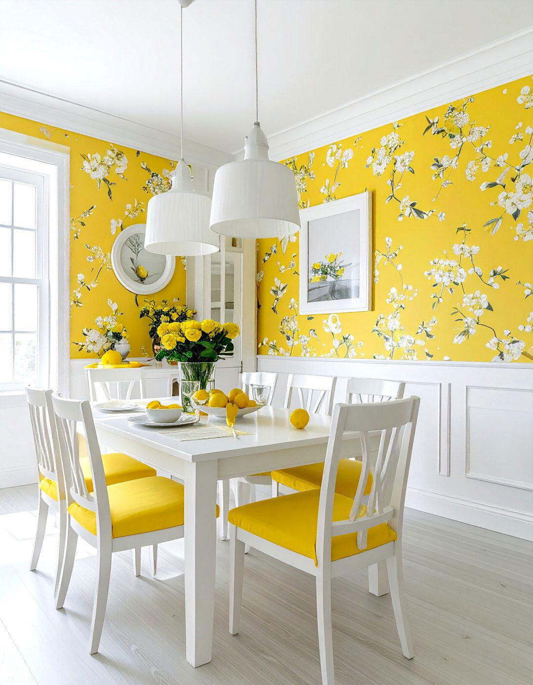 Yellow chinoiserie wallpaper - 30 chinoiserie wallpaper dining room ideas