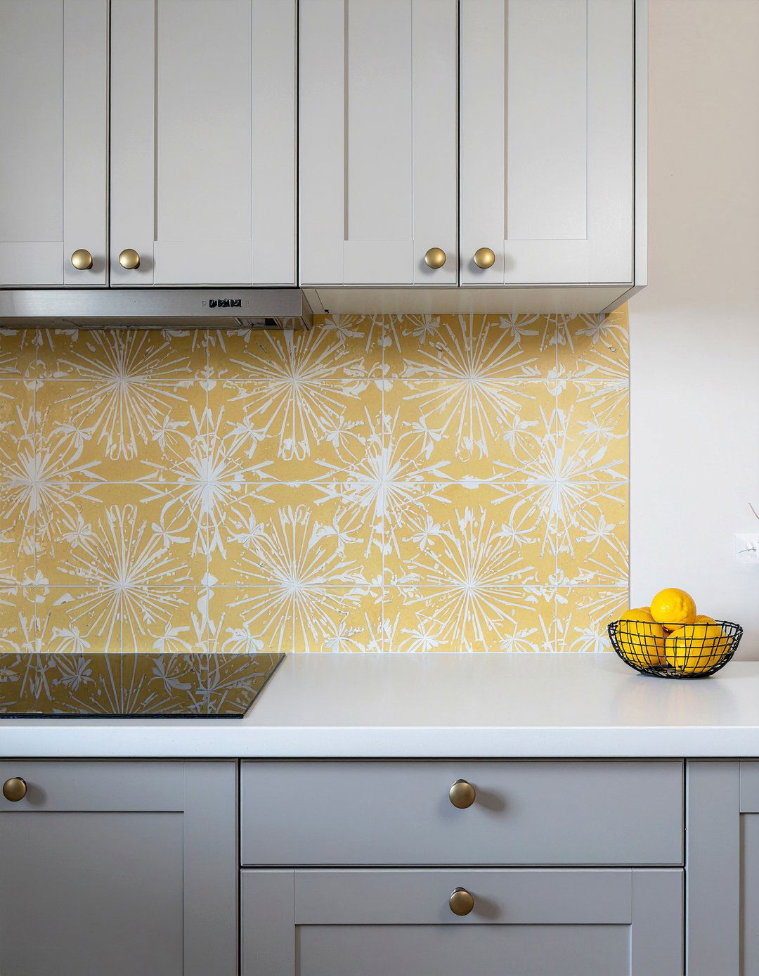 Yellow encaustic tile backsplash - 30 encaustic tile kitchen backsplash ideas