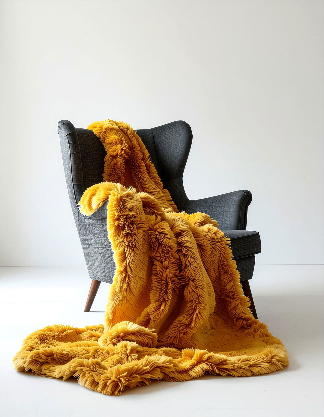 Yellow faux fur throw - 30 faux fur throw ideas