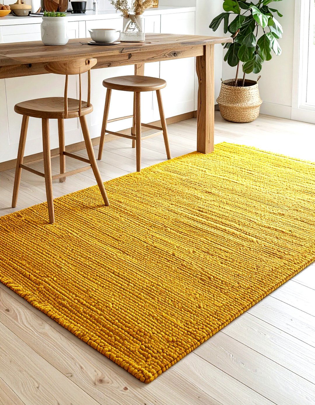Yellow kitchen area rugs - 30 yellow kitchen decor ideas