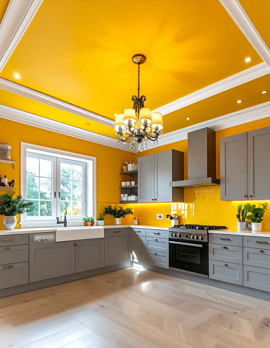 Yellow kitchen ceiling - 30 bright yellow kitchen ideas