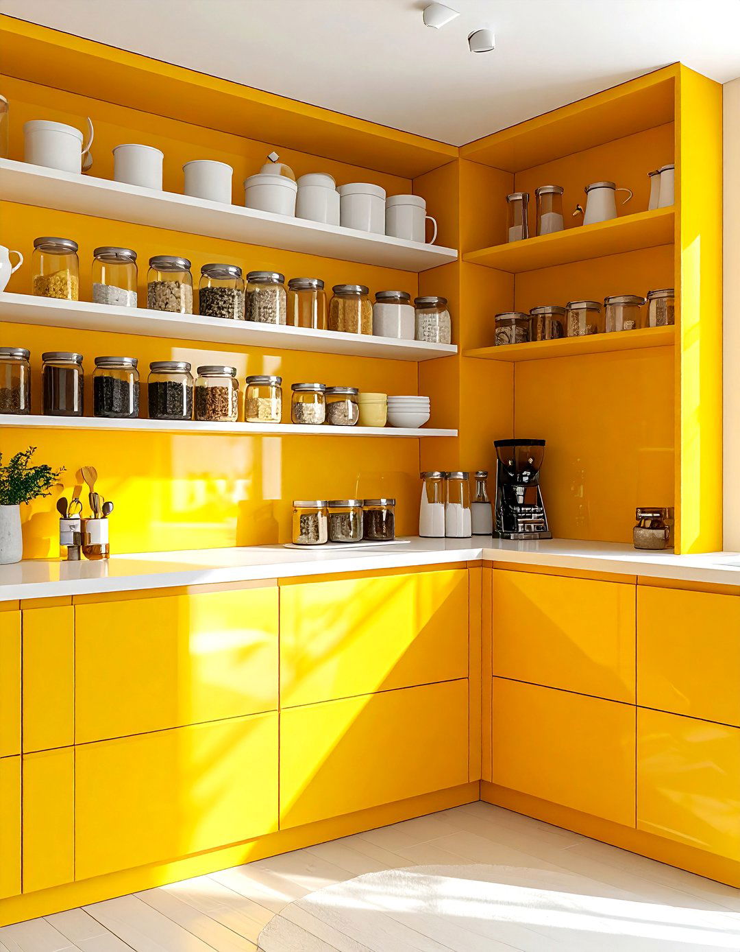Yellow kitchen pantry - 30 bright yellow kitchen ideas