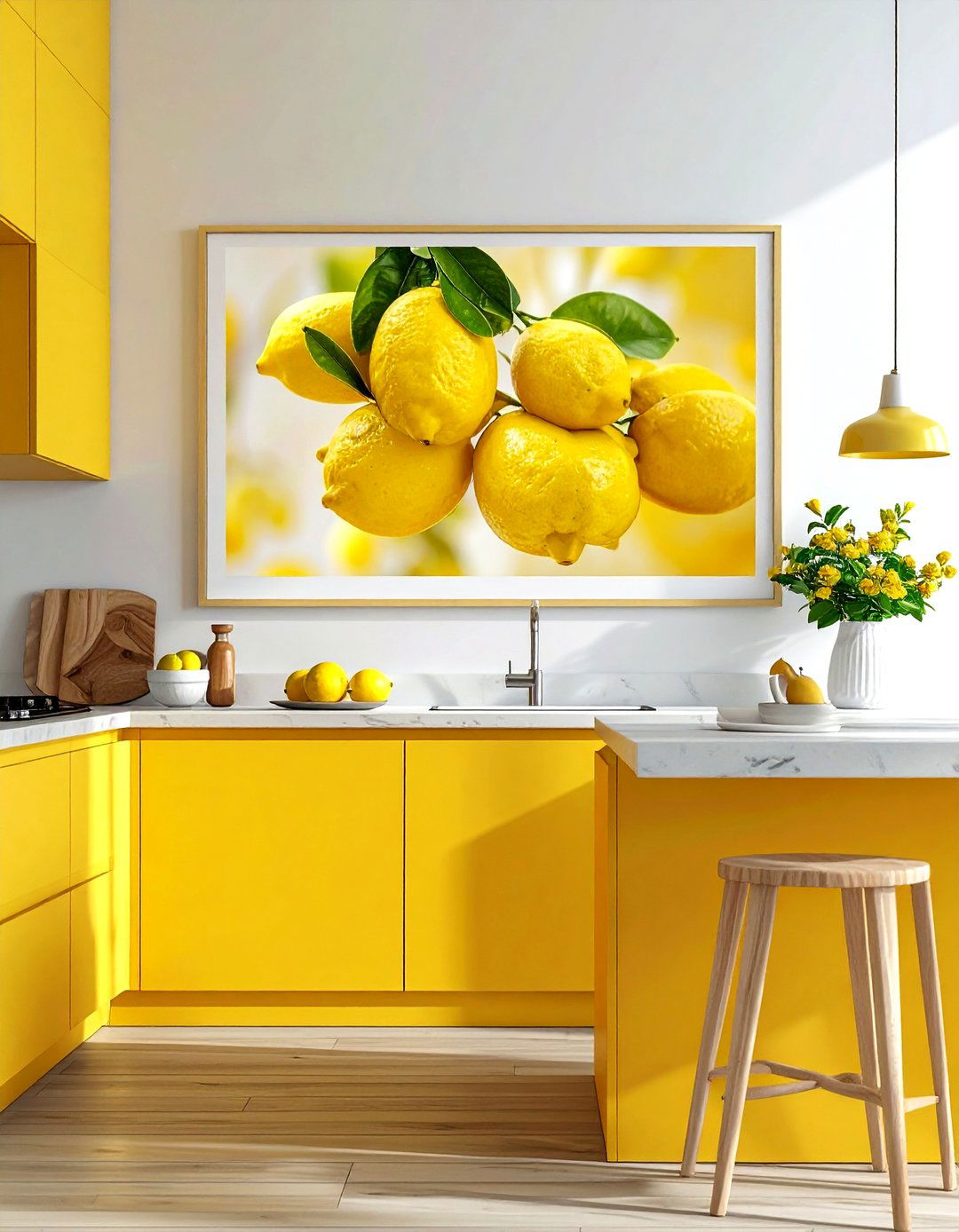 Yellow kitchen wall art - 30 yellow kitchen decor ideas