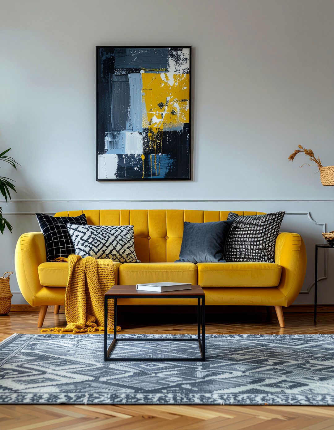 Yellow loveseat - 30 living room loveseat ideas
