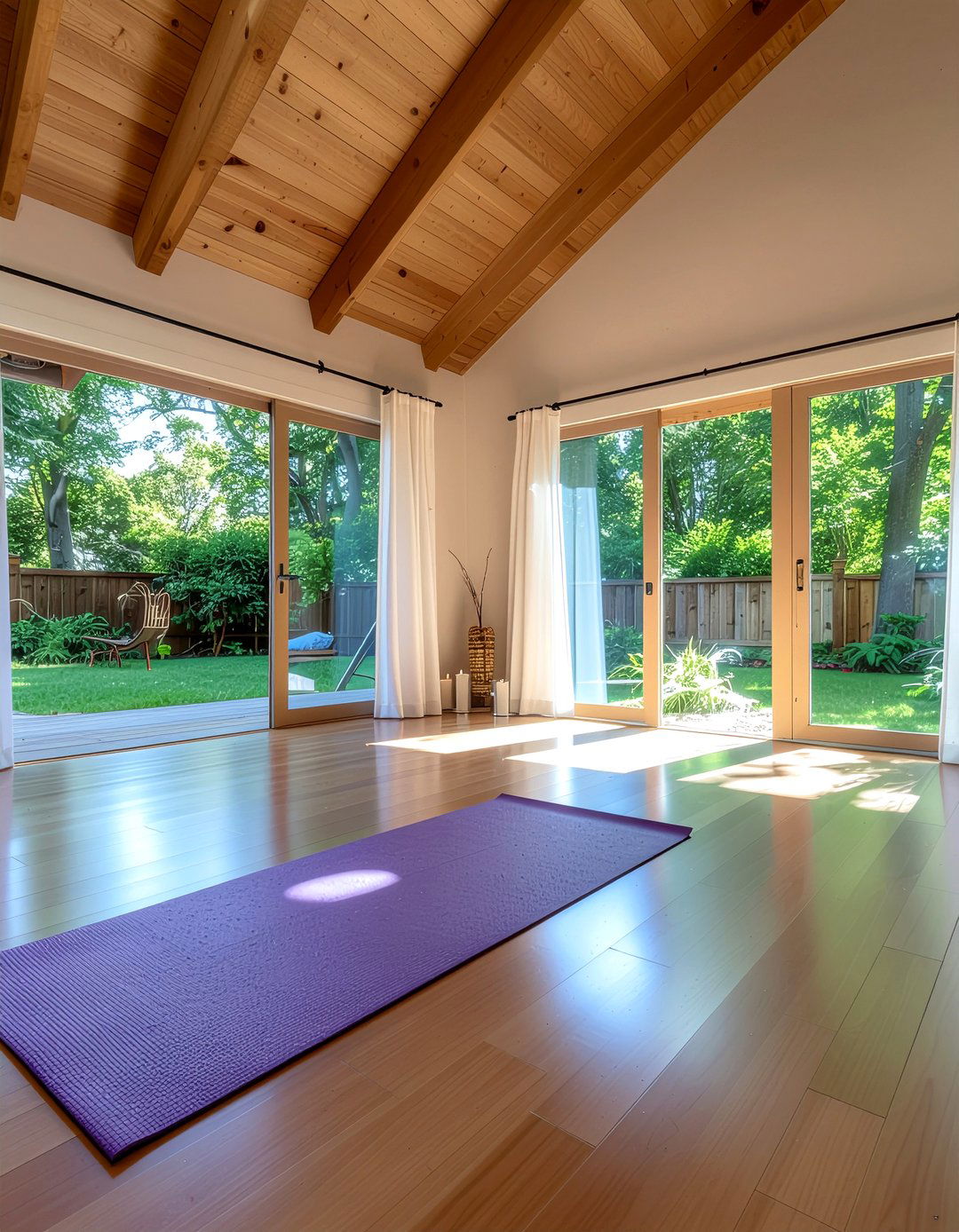 Yoga She Shed - 30 she shed living room ideas