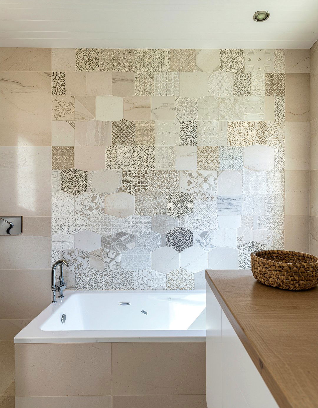 Zellige Tile - 30 bathroom focal wall ideas