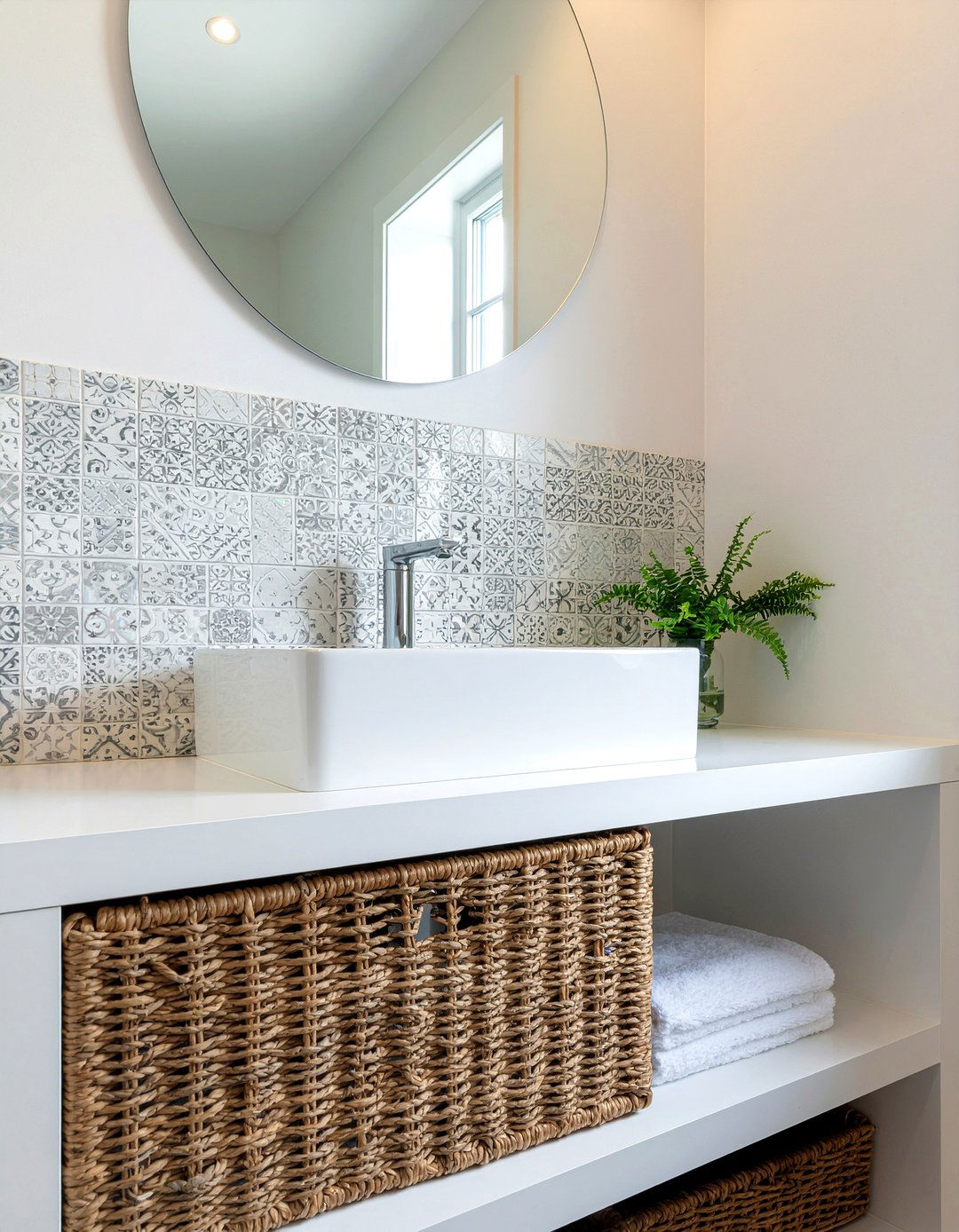 Zellige Tile Backsplash - 30 new build bathroom ideas