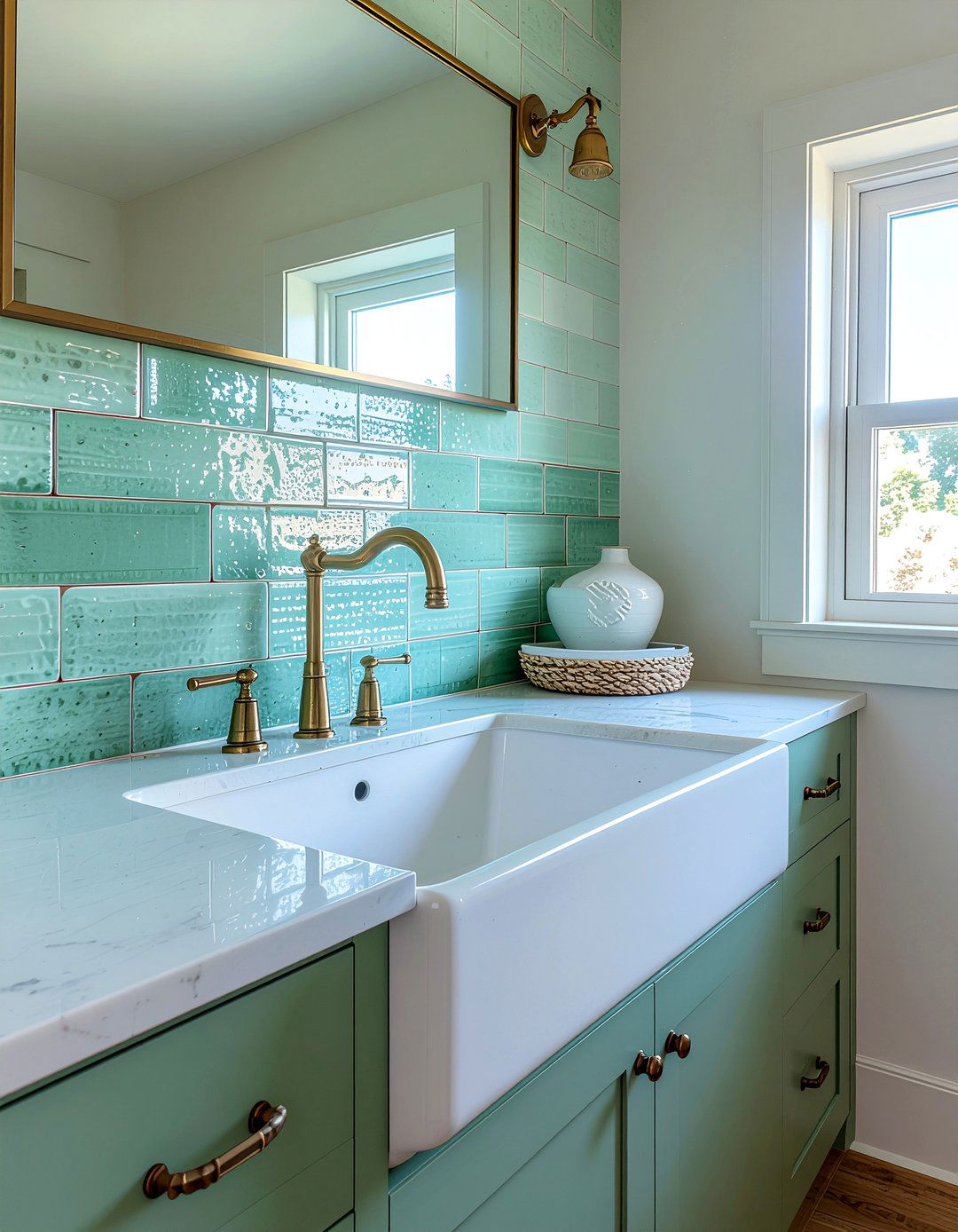Zellige Tile Backsplash - 30 bathroom goals ideas